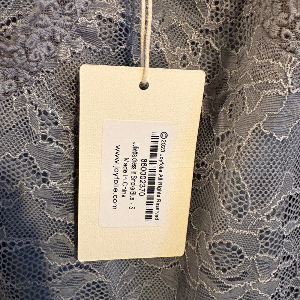 NEW Joyfolie Lace Midi Dress in Dusty Blue Gray Womens size Small - Picture 9 of 9
